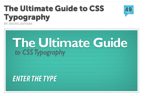 Guide CSS typographique